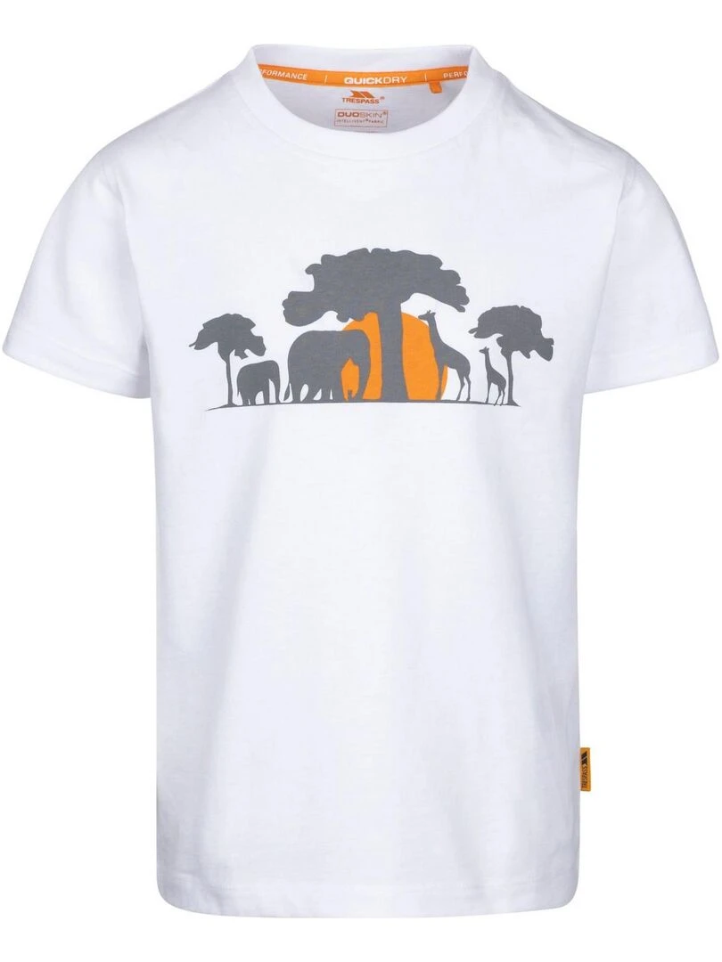 Trespass T shirt QUIET Blanc