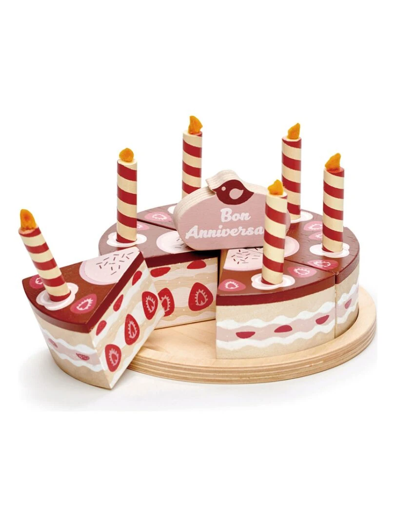 Gâteau d'anniversaire en bois (14 pièces)   N/A