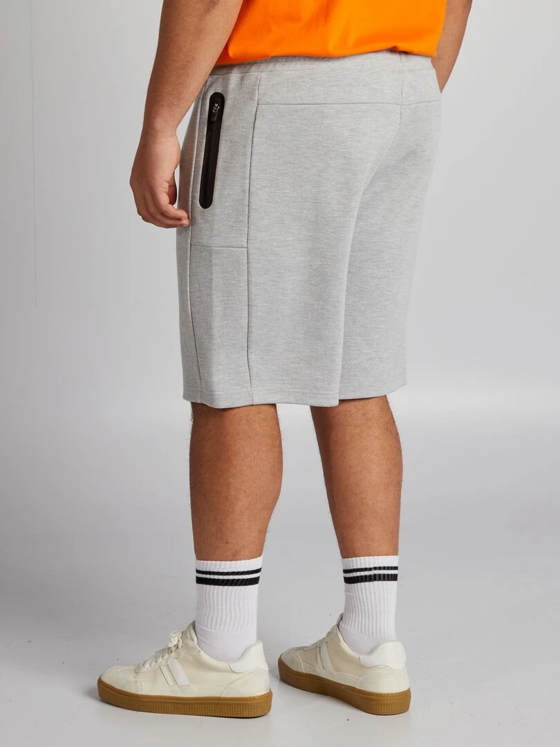 Bermuda façon jogging en piqué   Gris