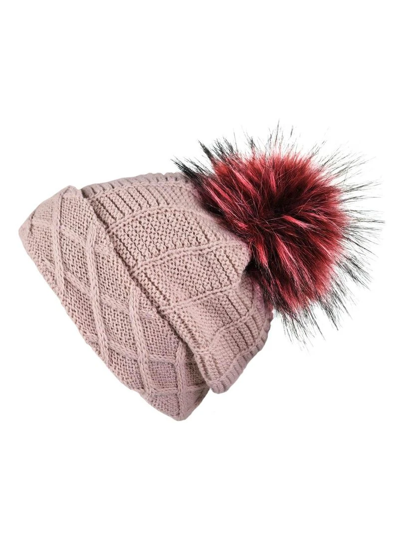 Ensemble Snood Bonnet Komin   Made in UE   Rose
