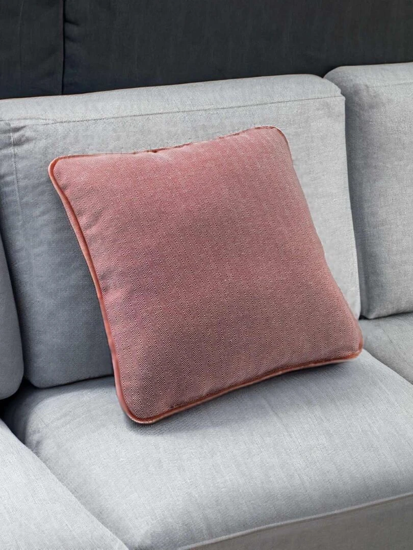 Coussin d'ameublement à chevrons   Rose clair
