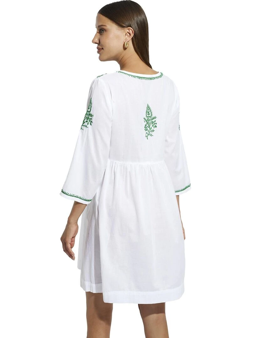 Robe estivale manches trois quarts Daiquiri Vert