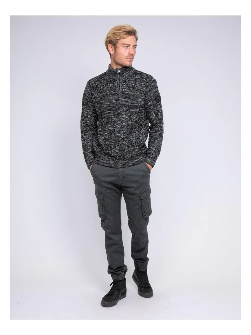 Pull col montant zippé LORDJIM   Noir