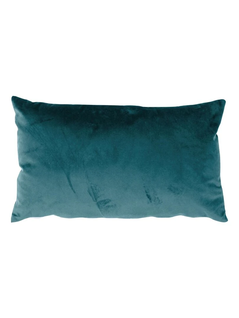 Coussin déhoussable en velours uni Bleu azur