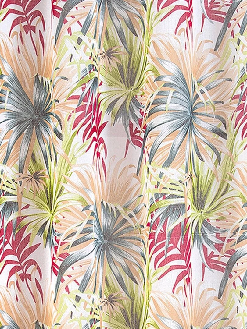 Paire de voilage au style tropical   Rouge