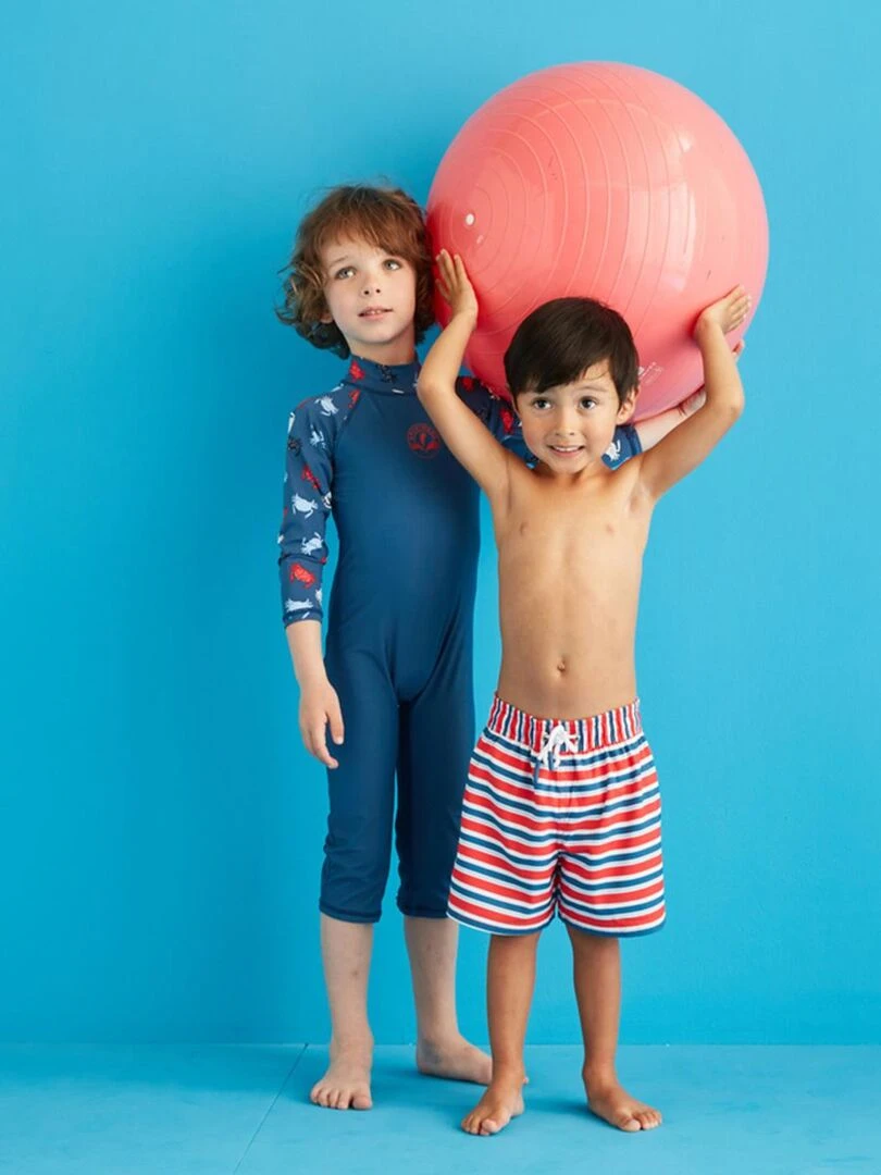 Maillot short Rayé Archimède Rouge