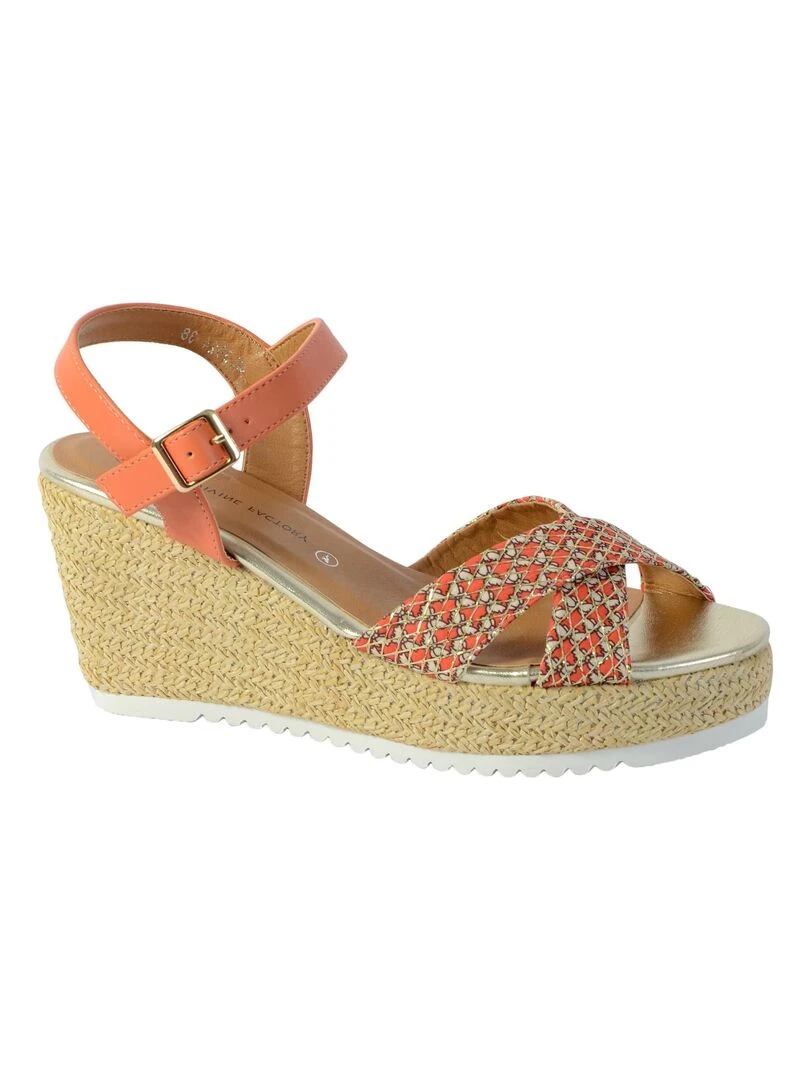 Sandale Compensee The Divine Factory QL3924   Orange
