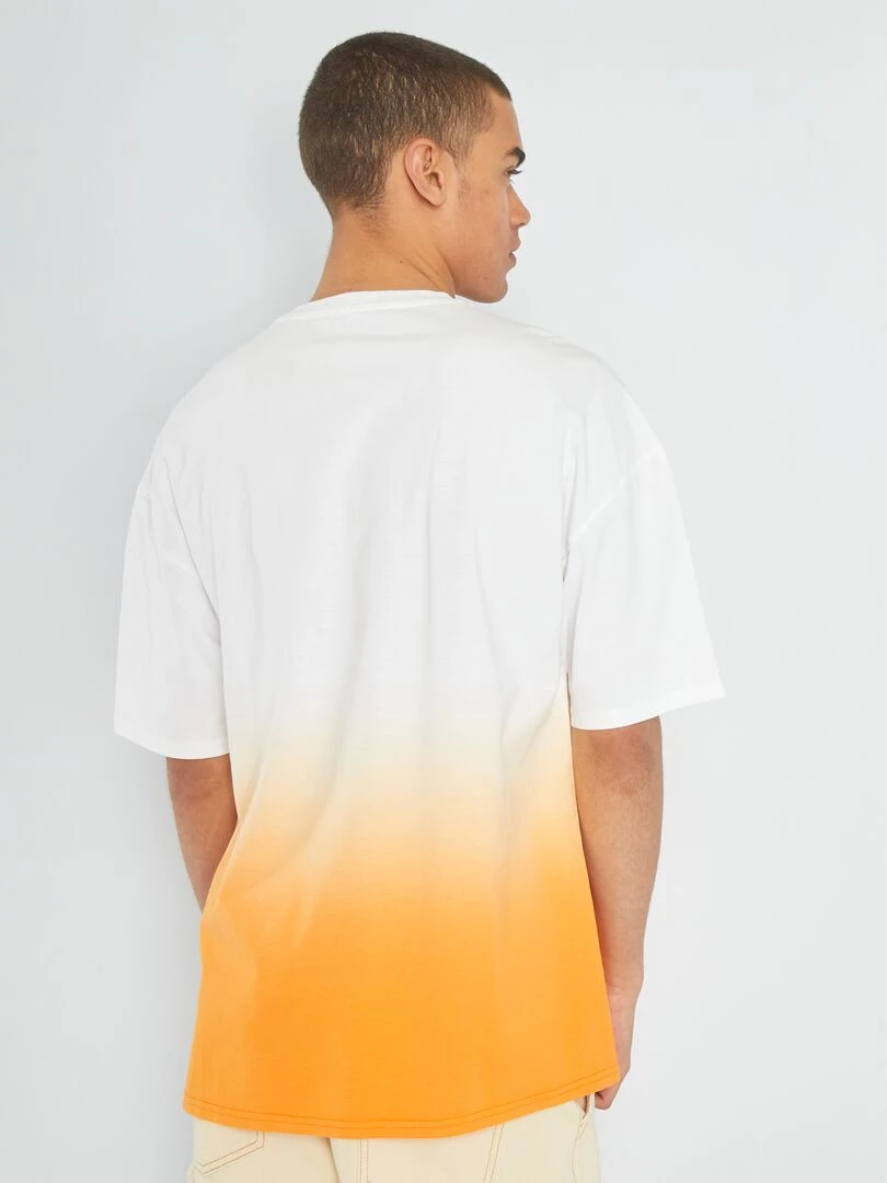 T shirt avec couleur dégradée   orange