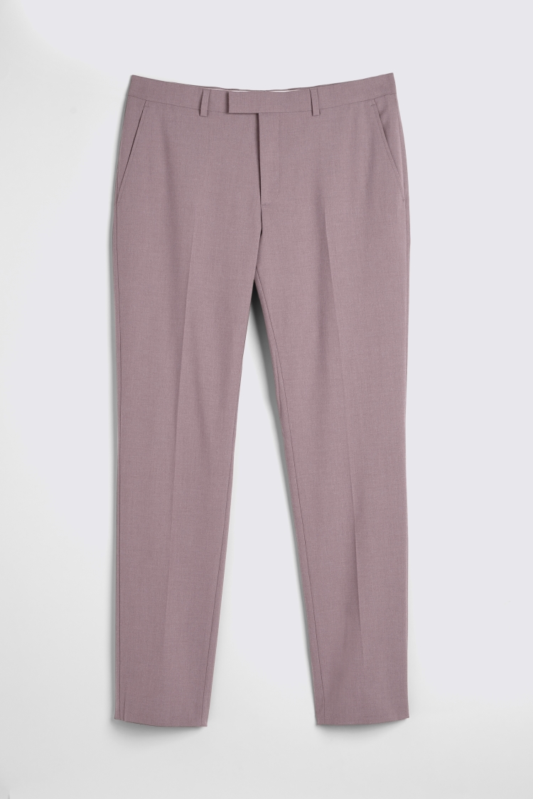 Slim Fit Dusty Pink Flannel Trousers   Buy Online at Moss