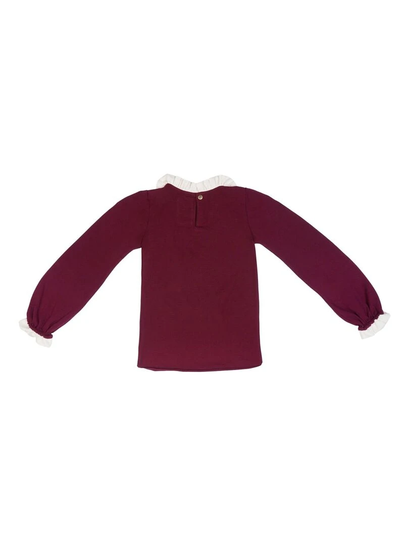 Tee shirt manches longues    Prune  Paris  CAMILLE   'LA FAUTE A VOLTAIRE'   Bordeaux