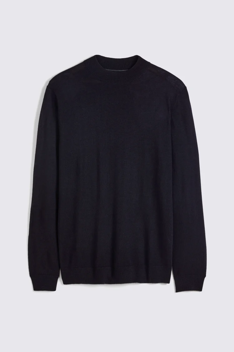 White Merino Mock-Neck Jumper   Buy Online at Moss