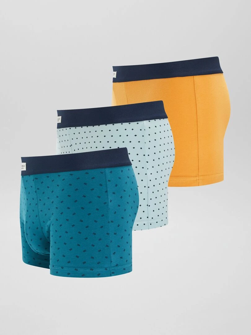Lot 3 boxers stretch   Jaune