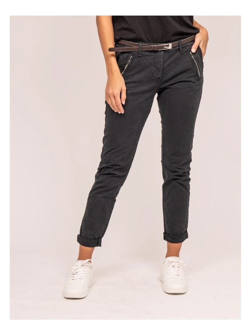 Pantalon chino slim ELLEN Bleu marine