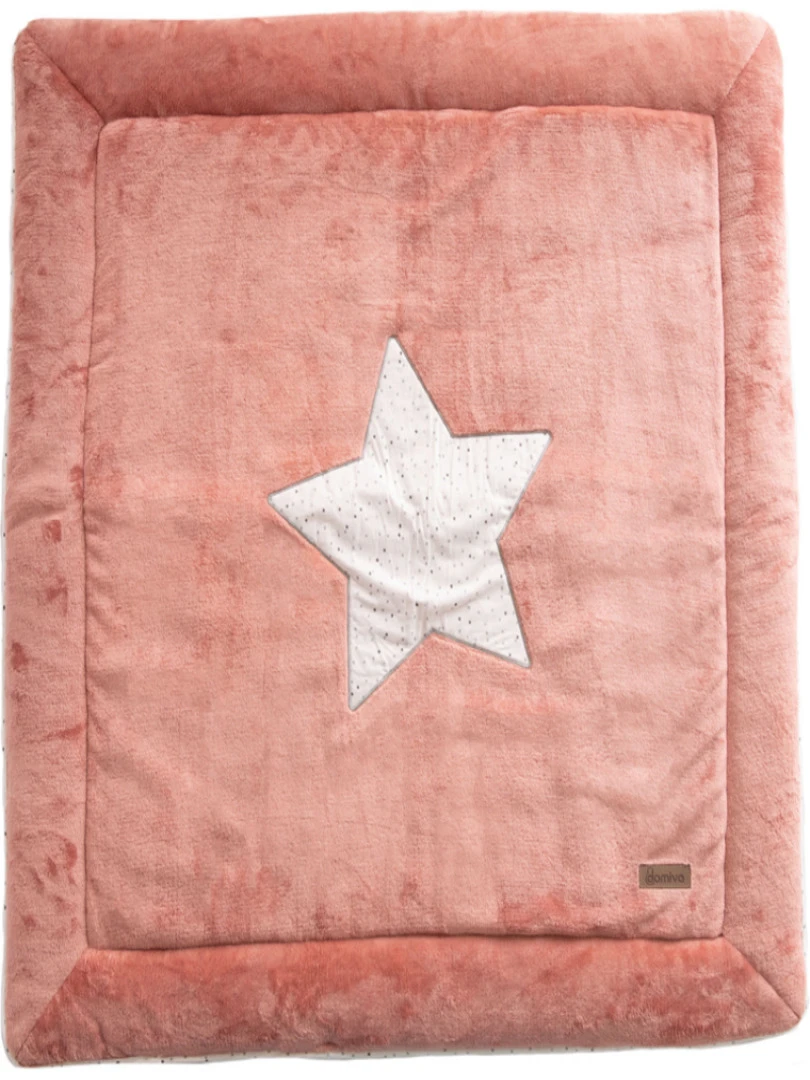 Tapis de jeu étoile terracotta (100 x 100 cm) Orange corail