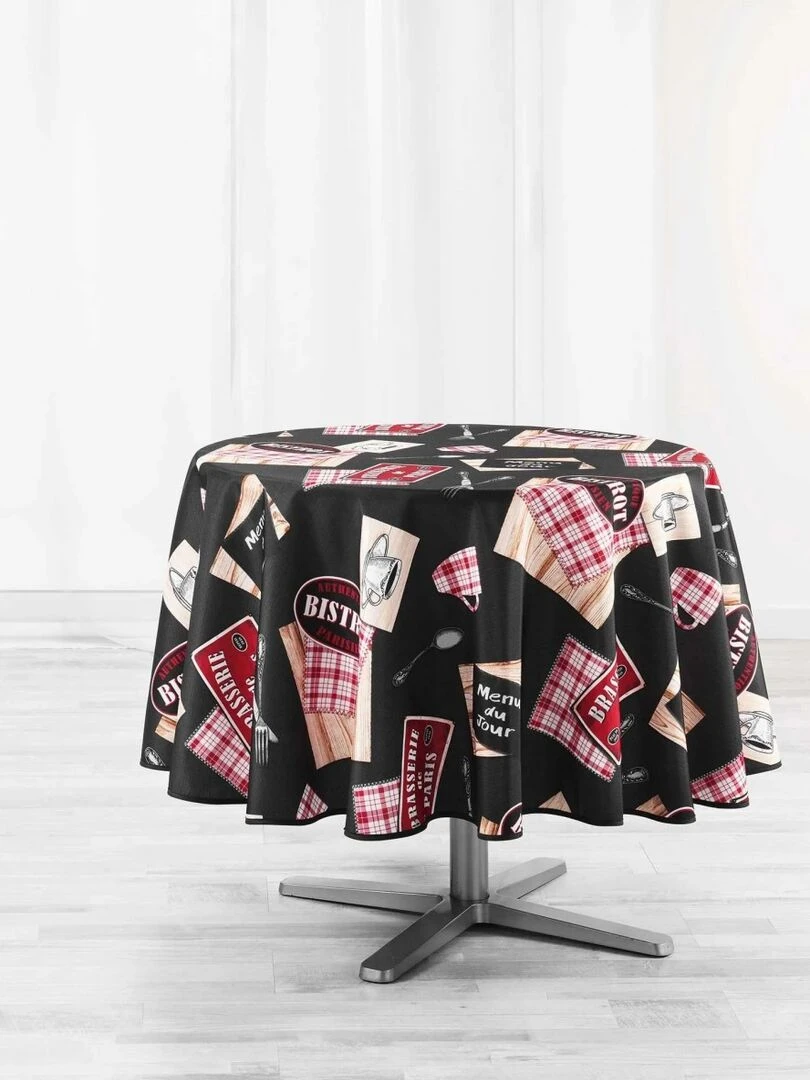 Nappe ronde au bistrot   Rouge