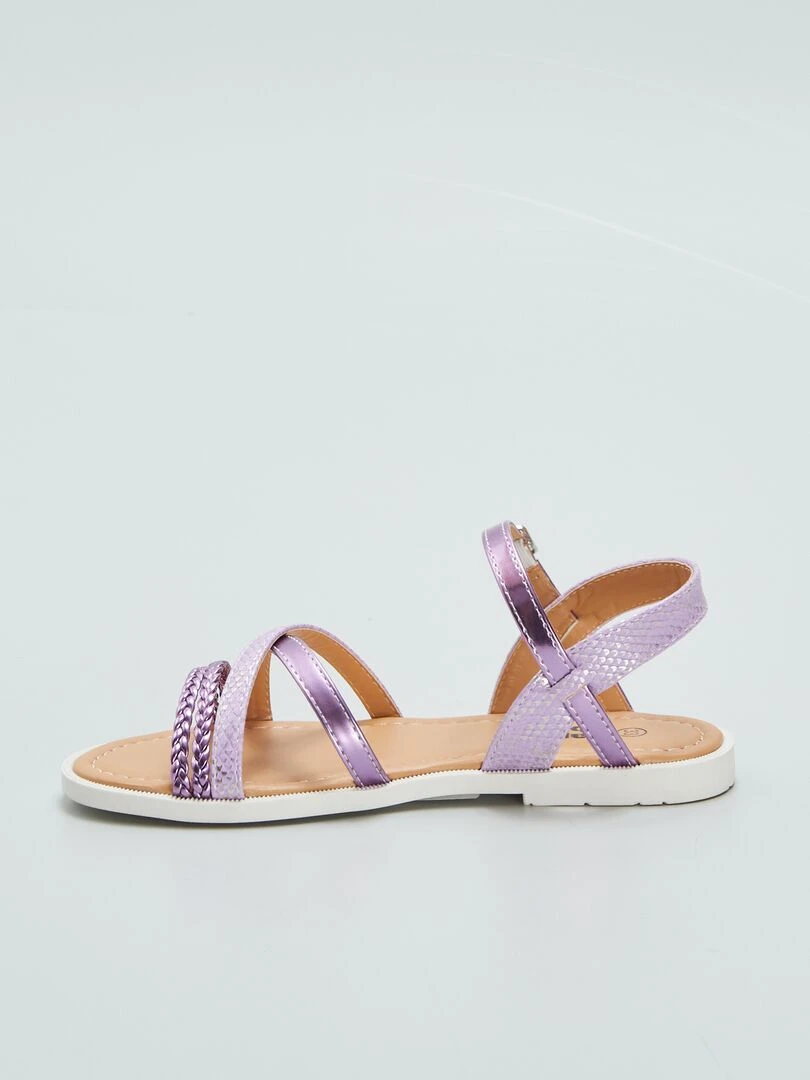 Sandales avec jeu de brides   Rose