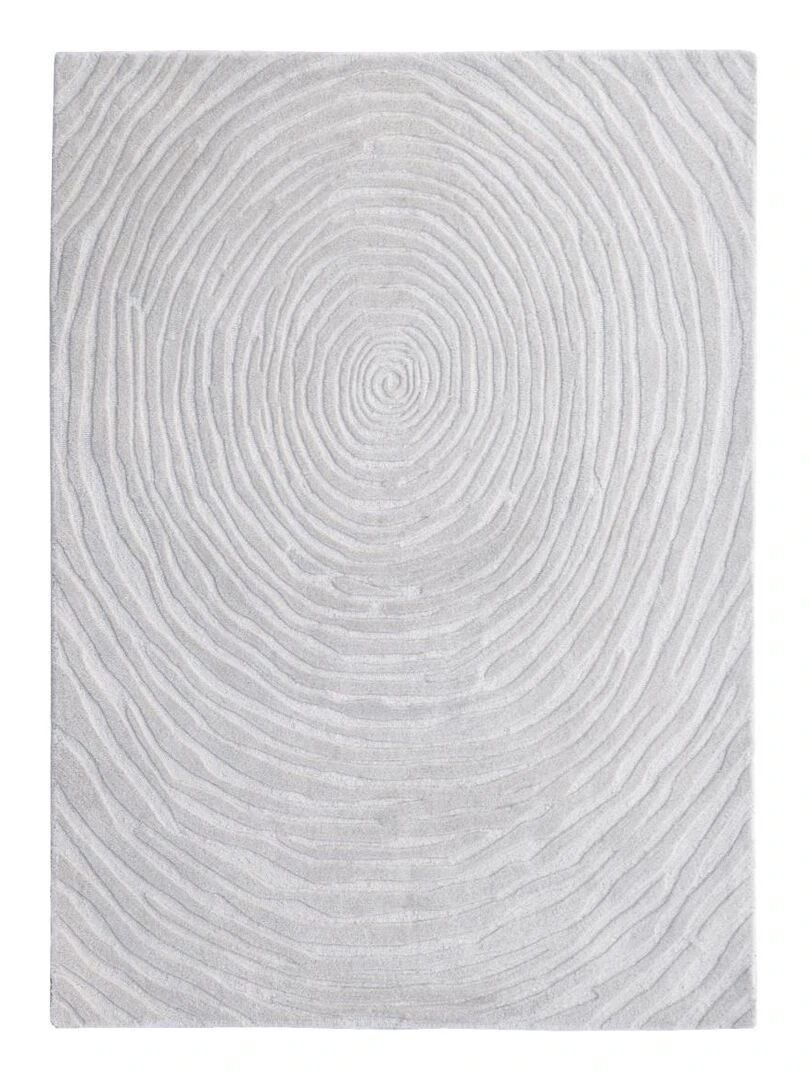 Tapis salon tufté main en laine IZ Care&Fair Ecru