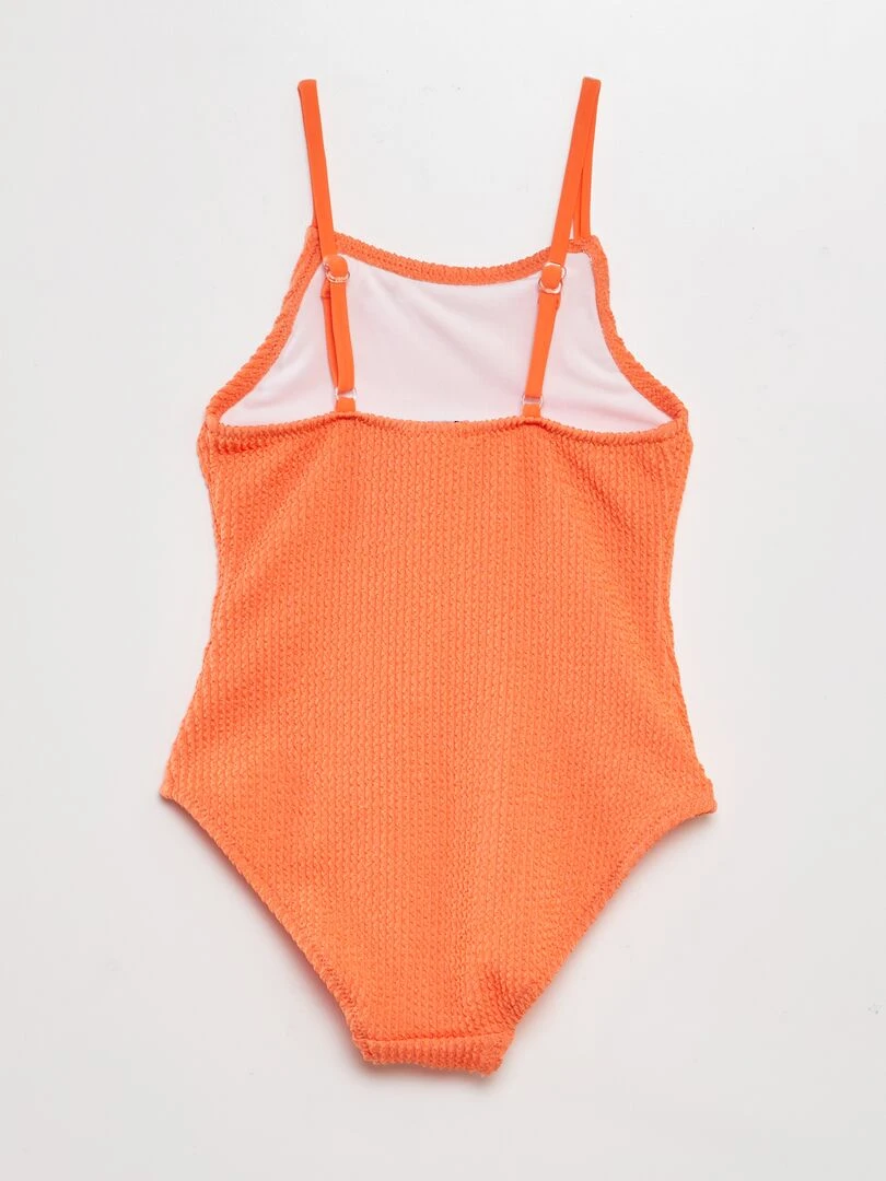 Maillot de bain 1 pièce Taille ajustable Rose corail