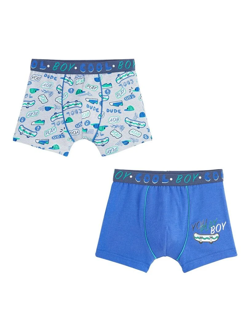 Lot de 2 boxers garçon Salto Bleu
