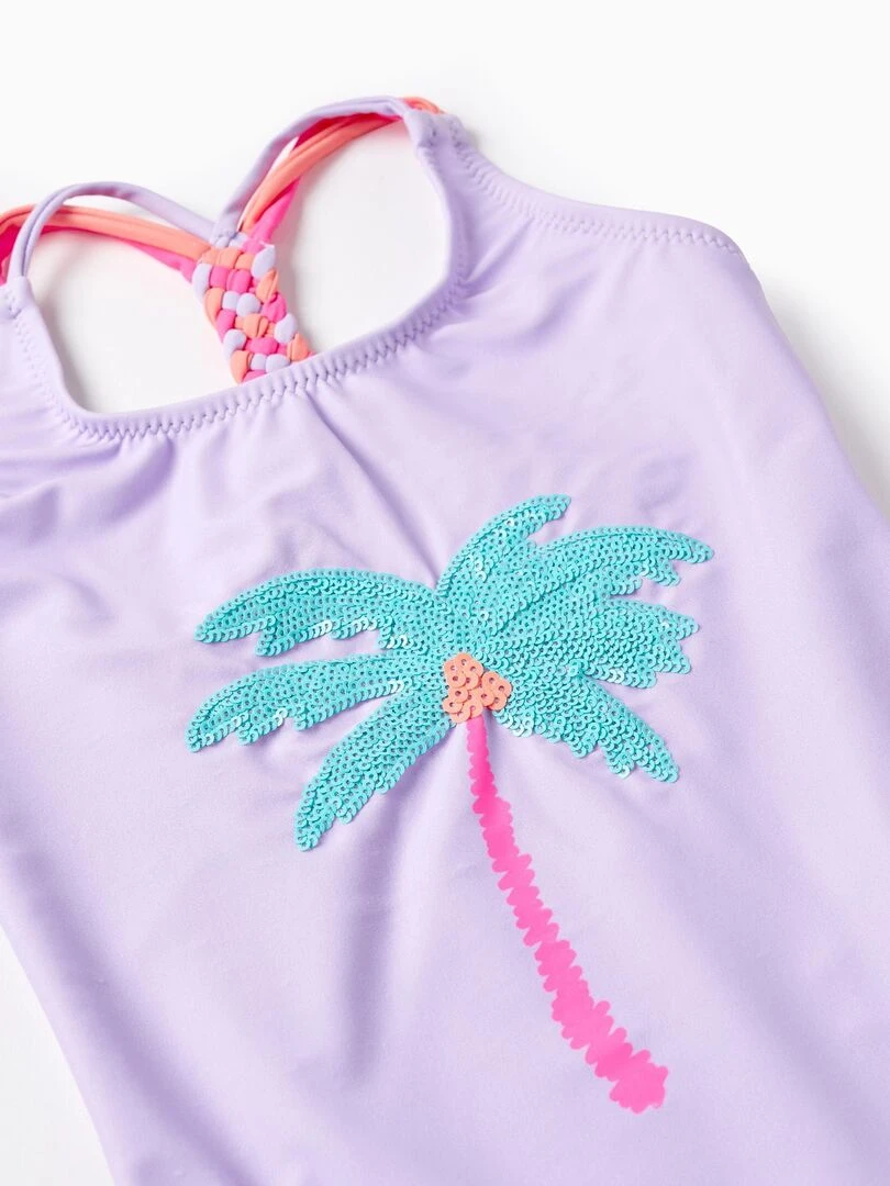 Maillot de Bain UPF80 pour Bébé Fille 'Palmier'   Mauve