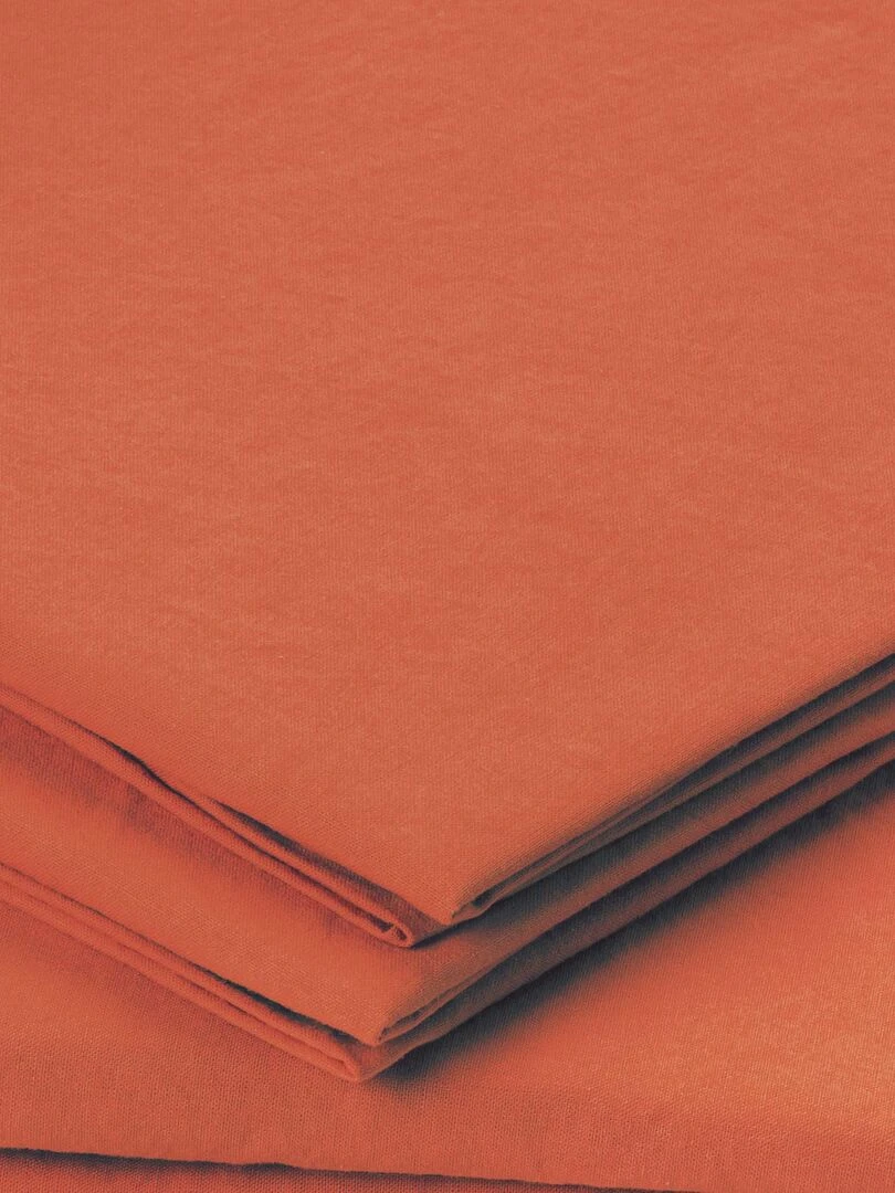 Taie d'oreiller en coton lavé   Orange