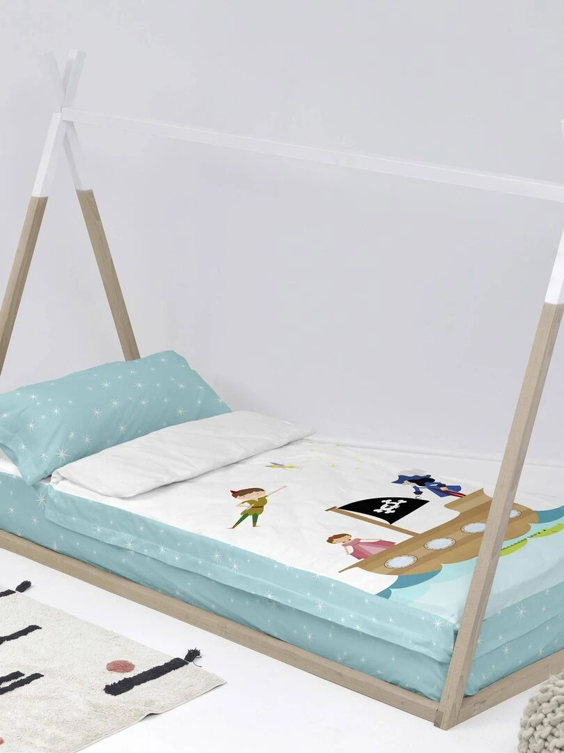 Couchage prêt à dormir Avec rembourrage Flying boy "Happyfriday" Blanc Bleu