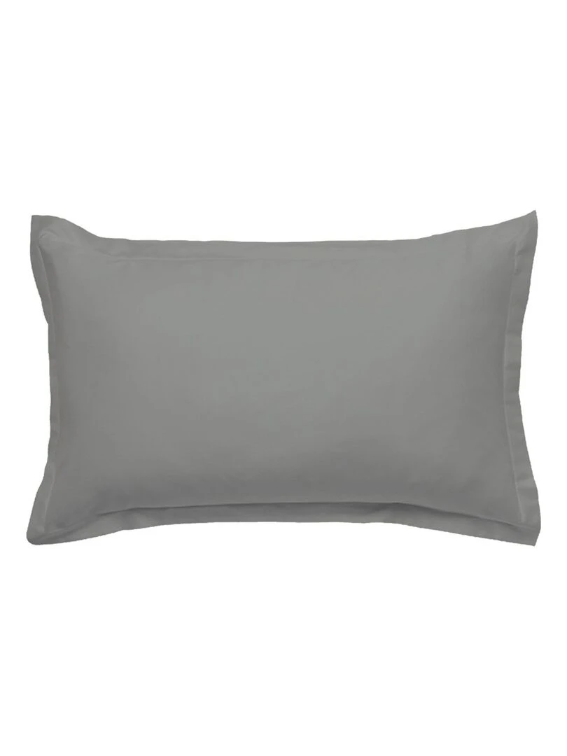 Future Home Taie d'oreiller en coton 57 fils unie gris lunaire Gris
