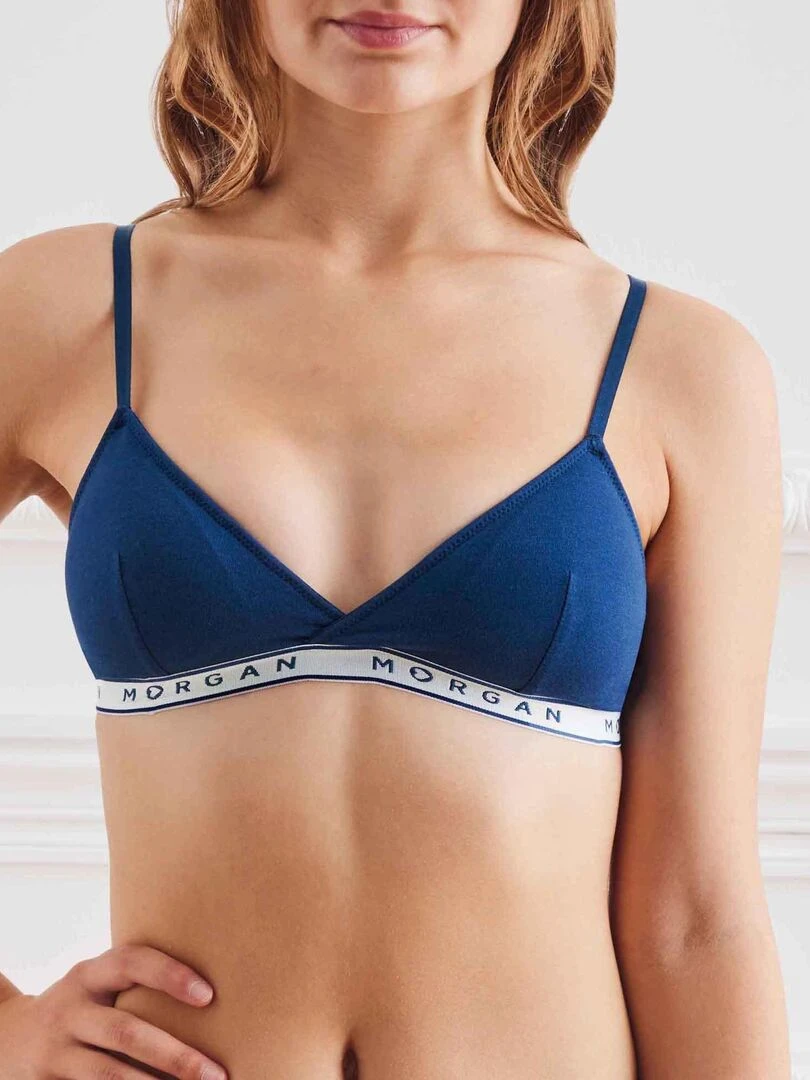 Soutien gorge triangle coques amovibles ISA   Morgan Junior   Bleu