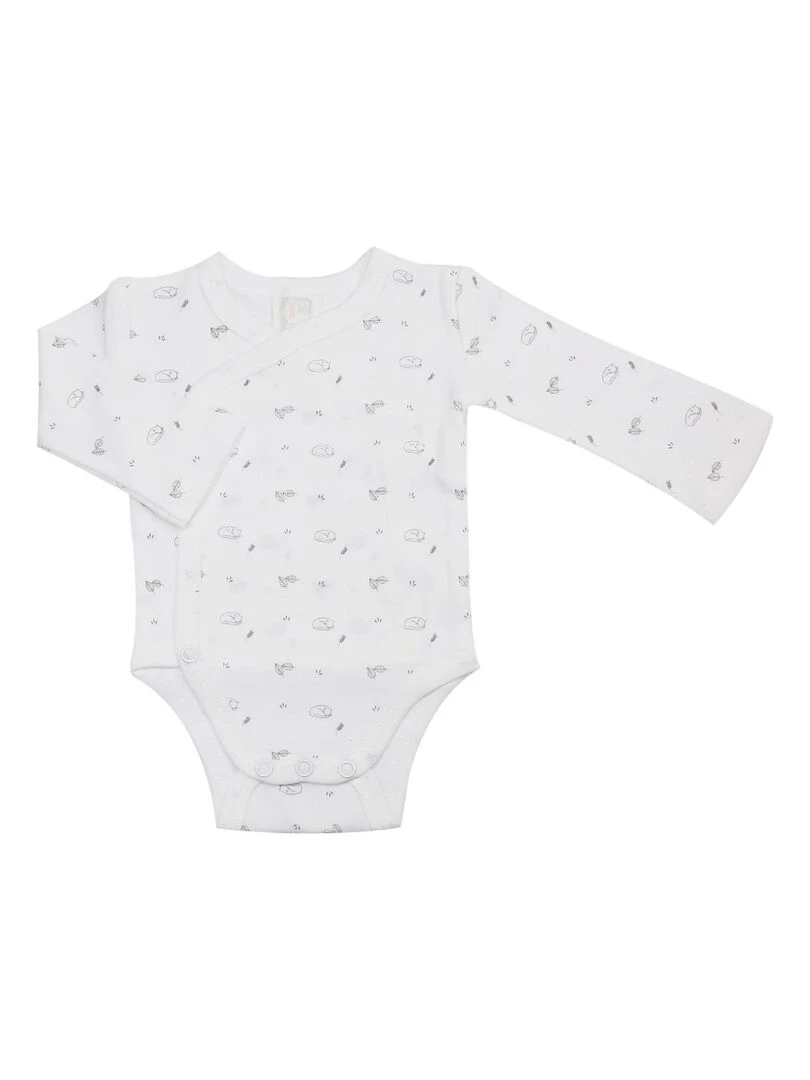 Body bébé motif renard Blanc