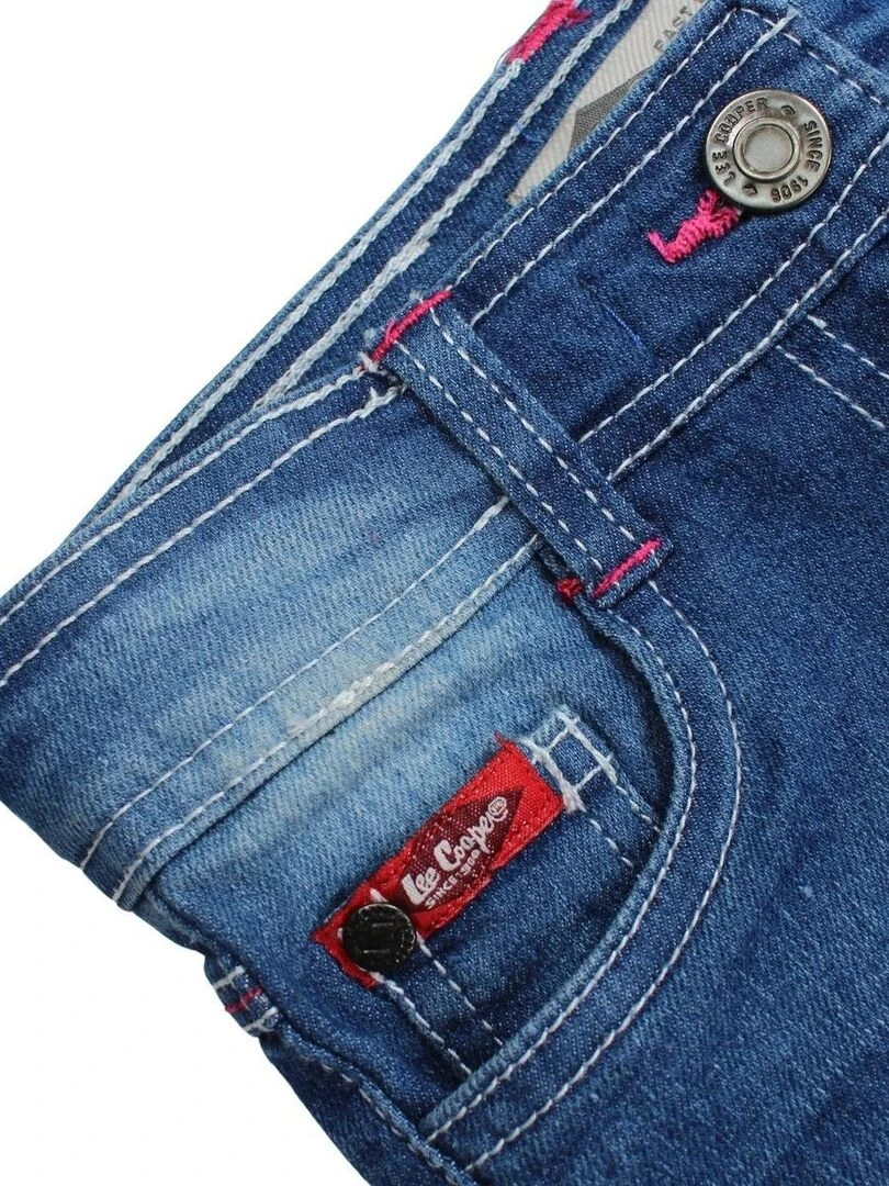 Lee Cooper   Pantalons  Jeans Et Shorts fille imprimé logo en coton   Bleu