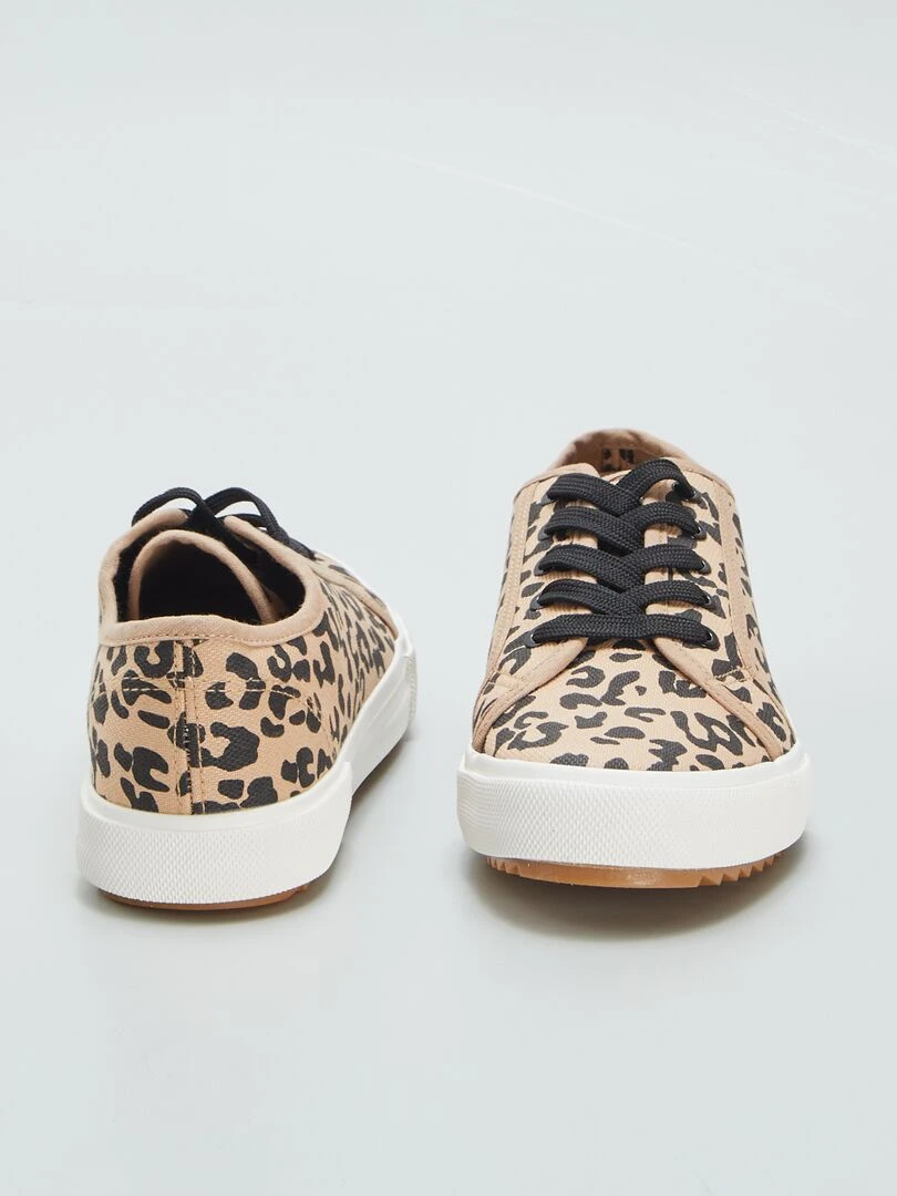 Baskets basses à motif léopard   Léopard
