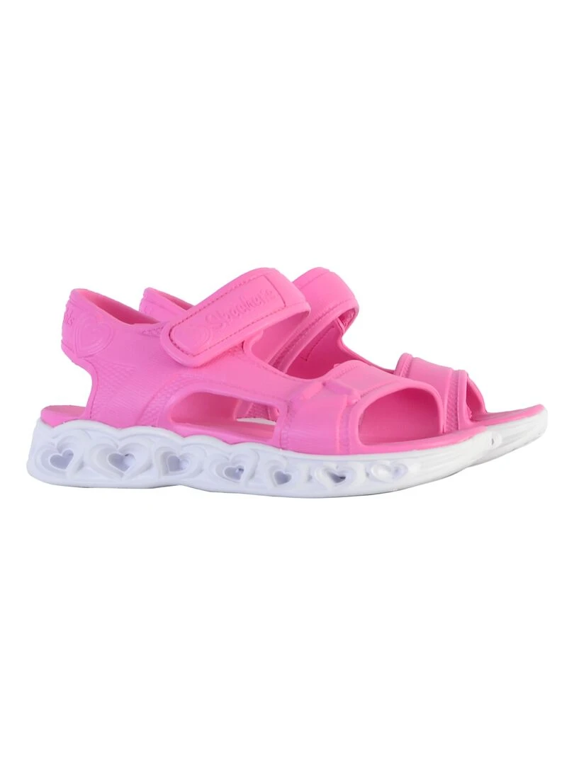 Sandales à scratch Lumineuses Skechers Enfant   Rose