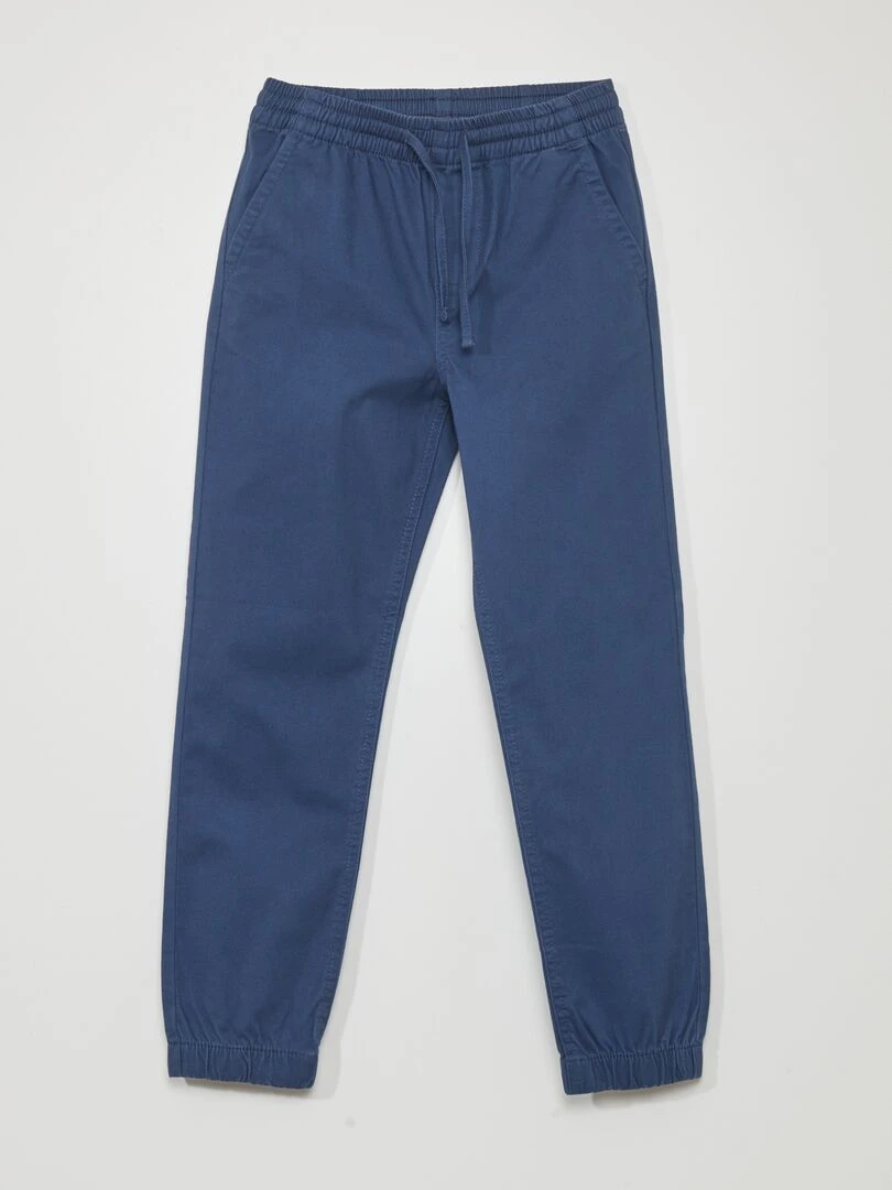 Pantalon jogger avec taille élastiquée Bleu marine