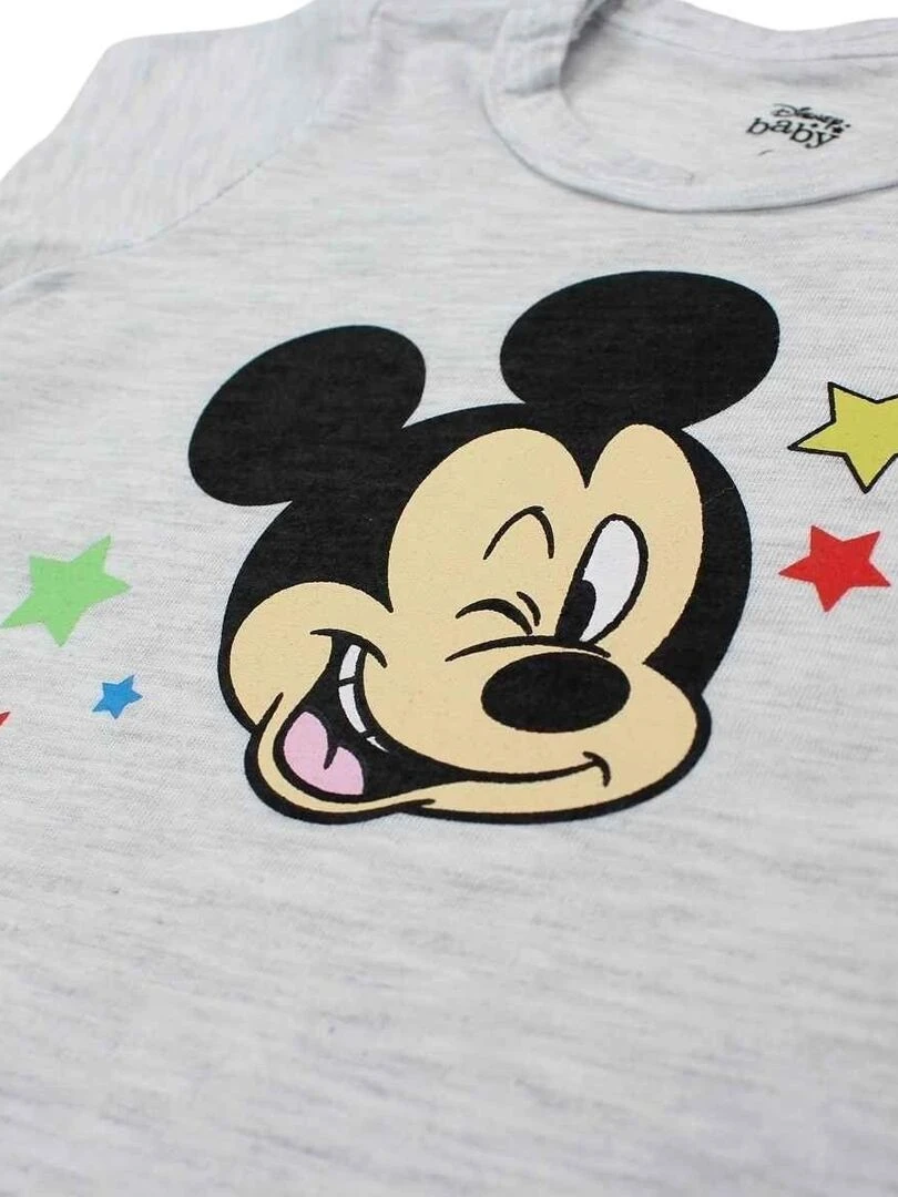Disney   Combishort bébé garçon imprimé Mickey en coton   Rouge