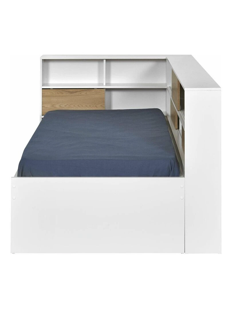 Pack lit cosy gigogne avec 2 matelas Play   AKITEN RETAIL   Blanc Marron