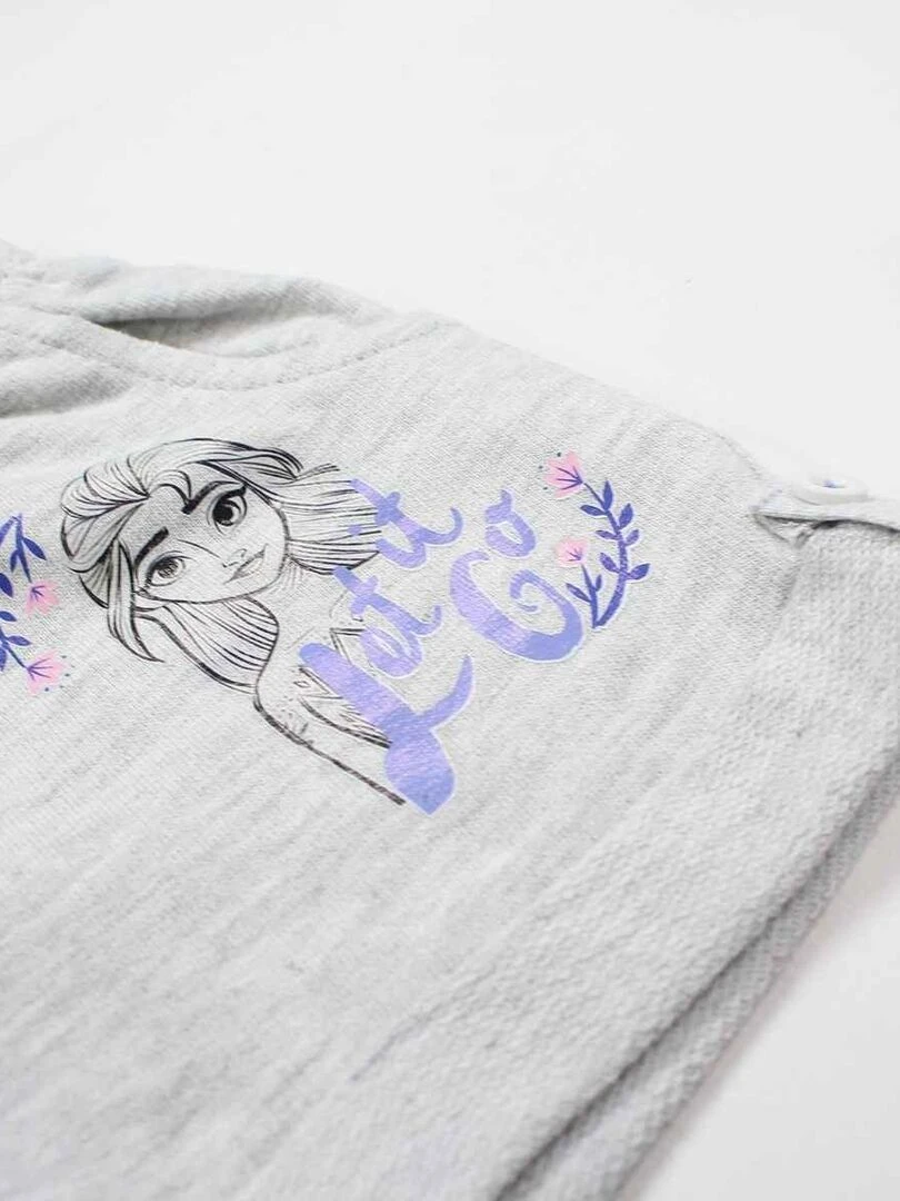 Disney Short fille imprimé La Reine Des Neiges en coton Gris