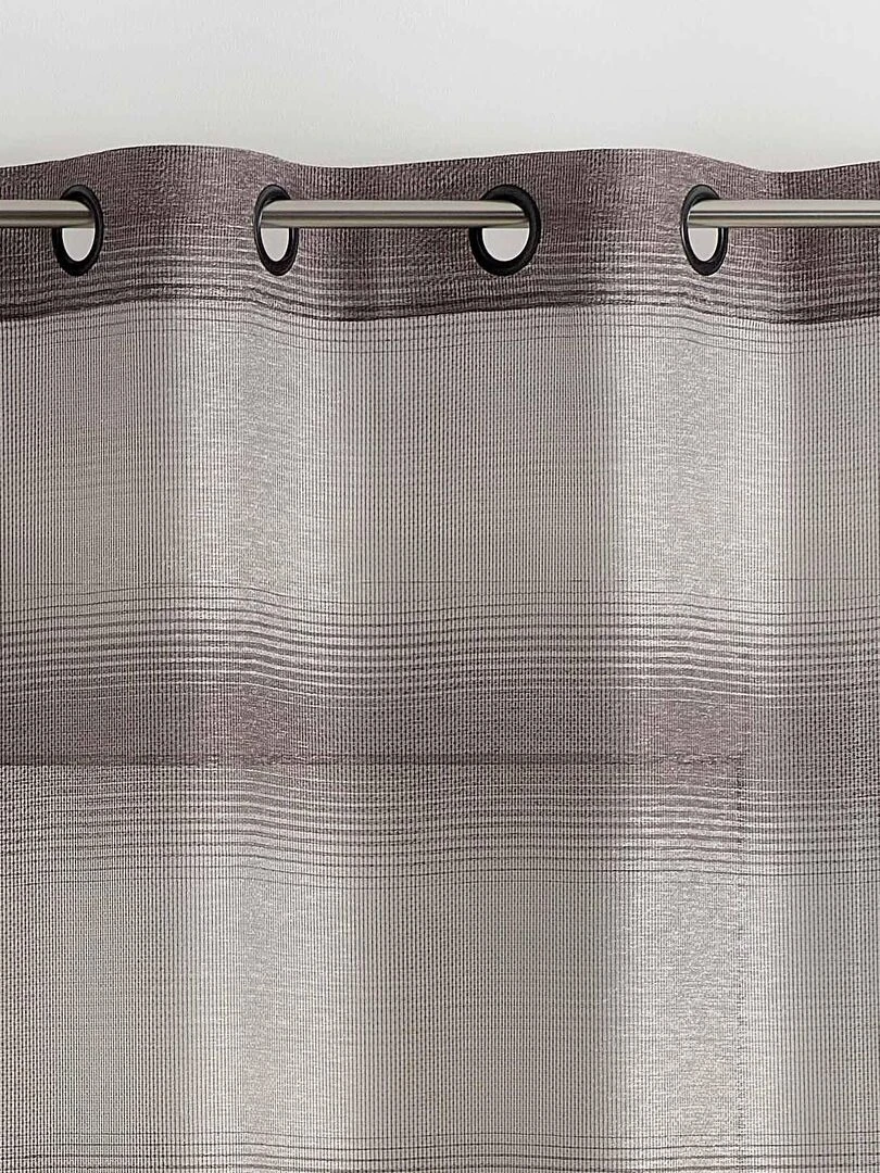 Voilage en étamine à rayures   Beige