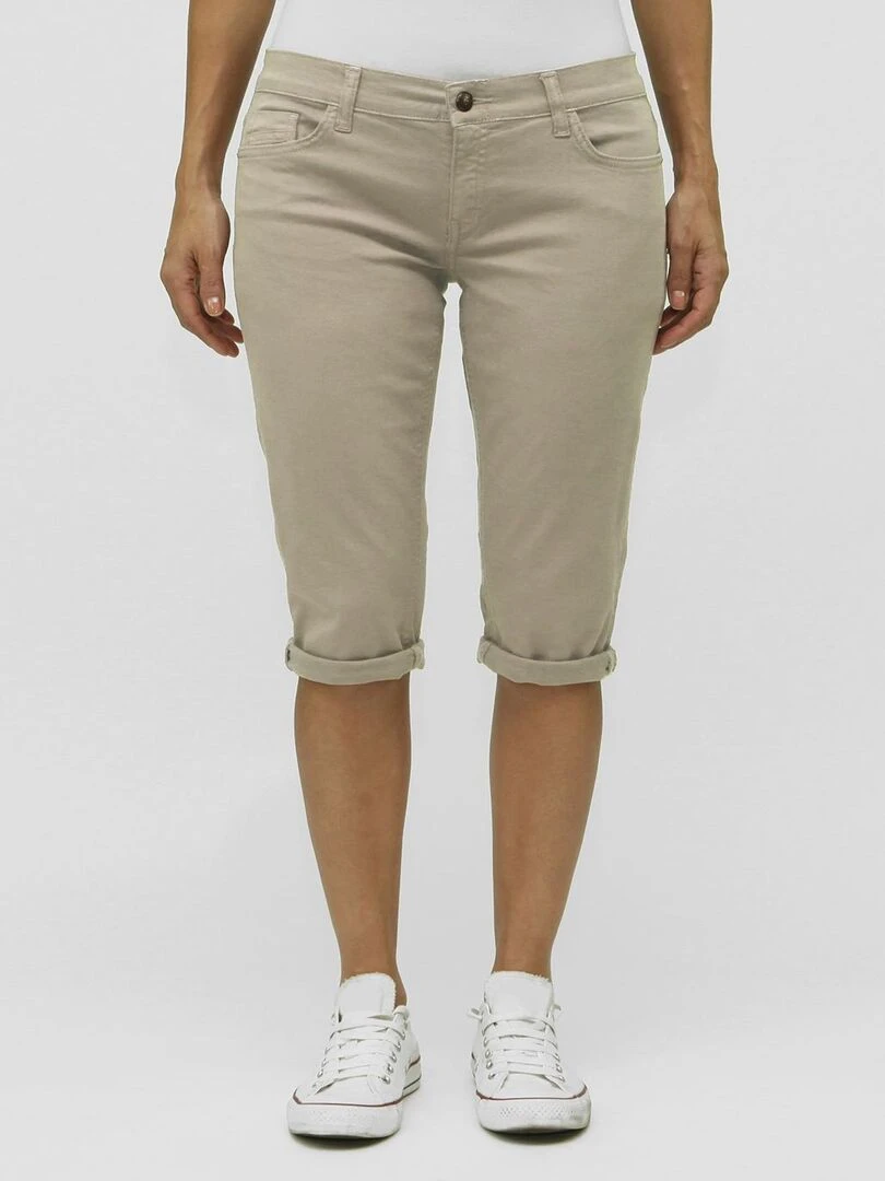 Pantacourt gabardine stretch POEMA 'Rica Lewis' Beige