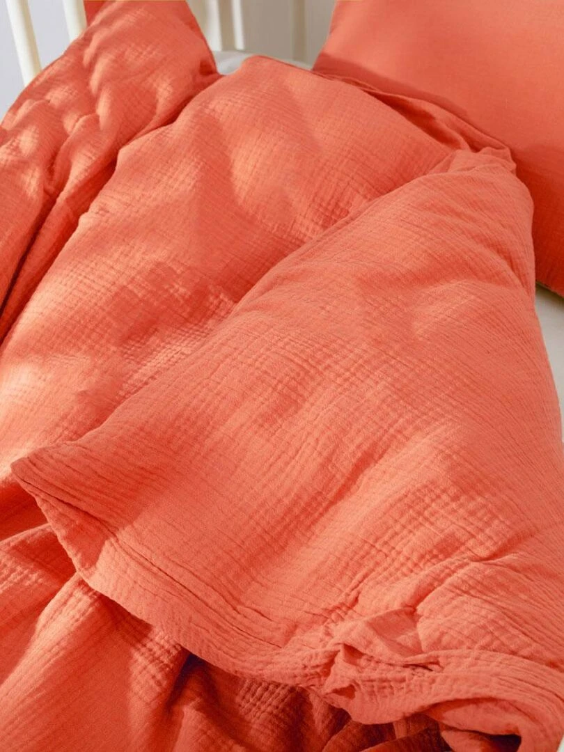 Housse de Couette en Coton Bio Fraise   Rouge