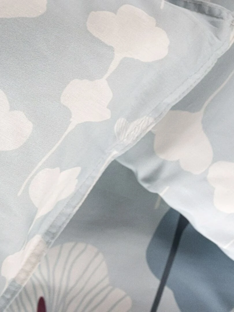 Housse de couette Sunshine Giulia + taie(s) 100% coton 57 fils Bleu