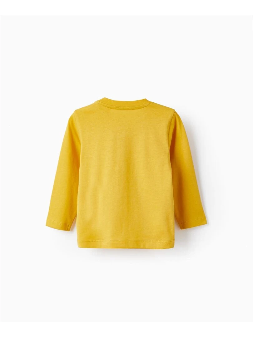 T shirt à manches longues en coton pour bébé garçon 'Perspective' manches longues ACE CLUBS Jaune foncé