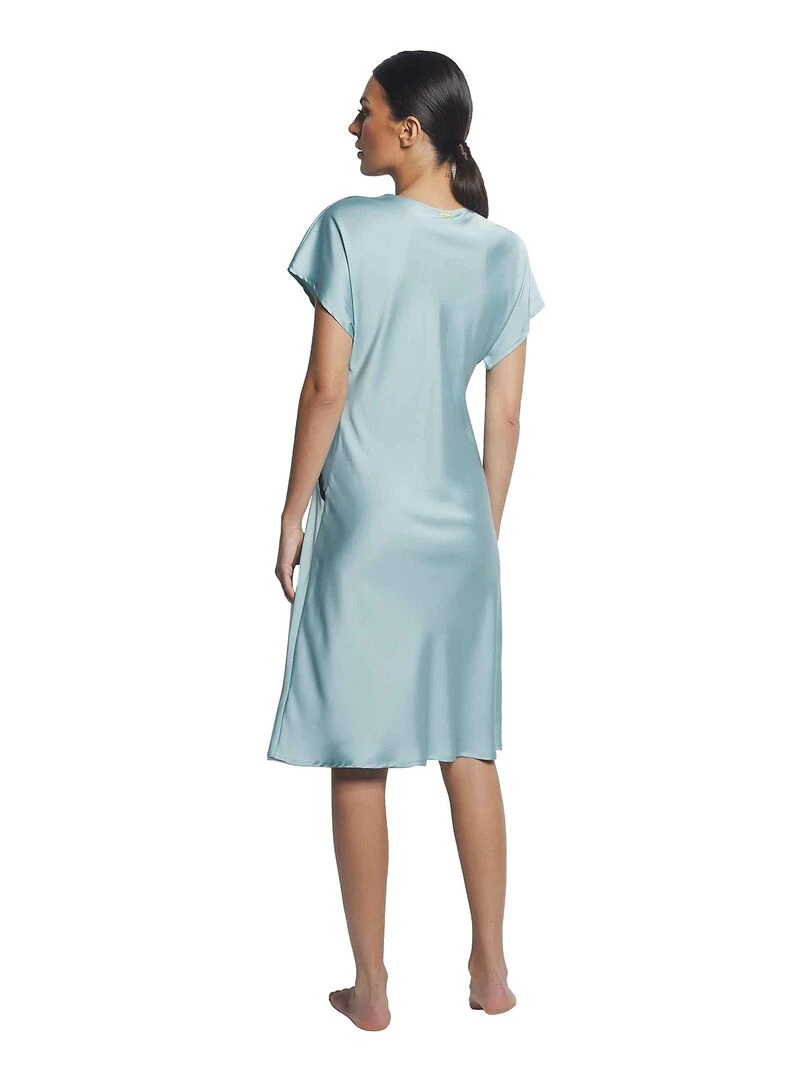 Chemise de nuit manches courtes Satin Vert