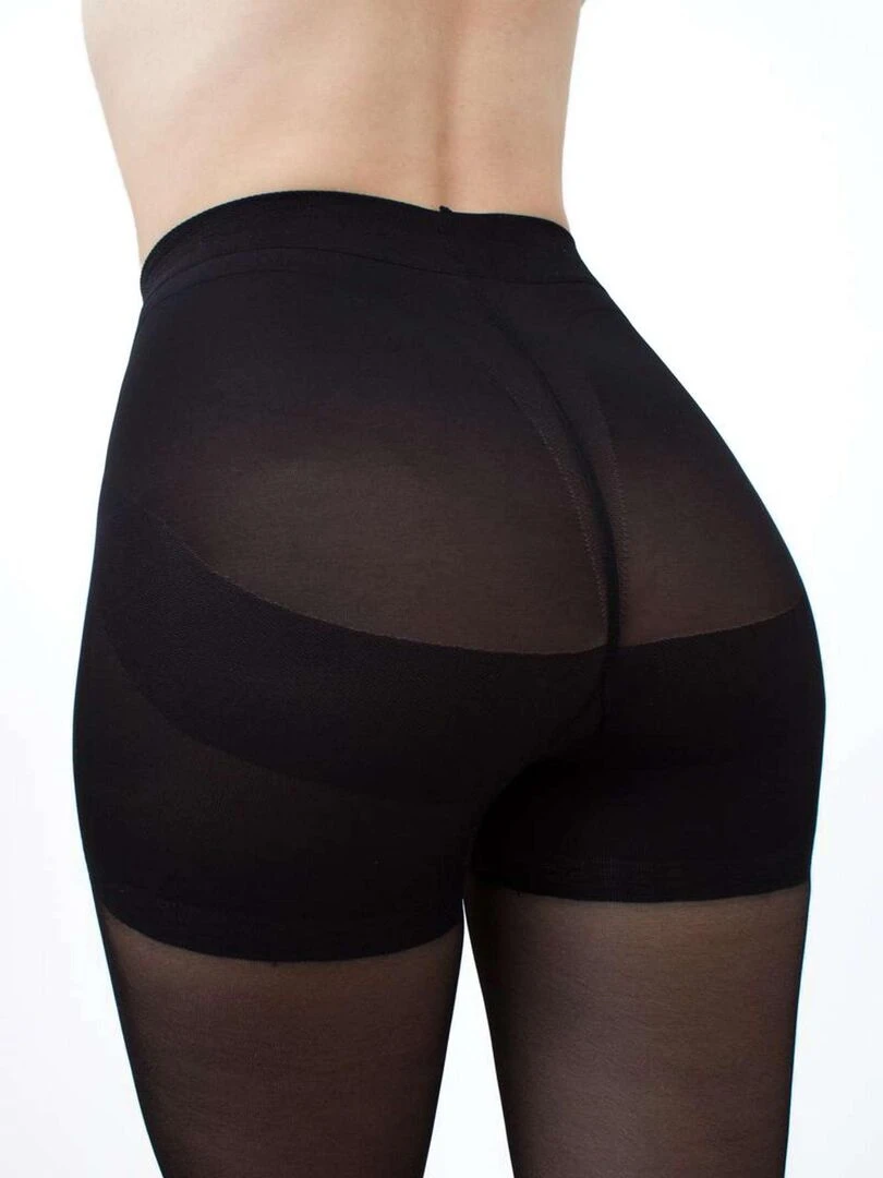 Giulia   Effect Up Collant 40den semi transparent avec effet Lift Up   Noir   M   Noir