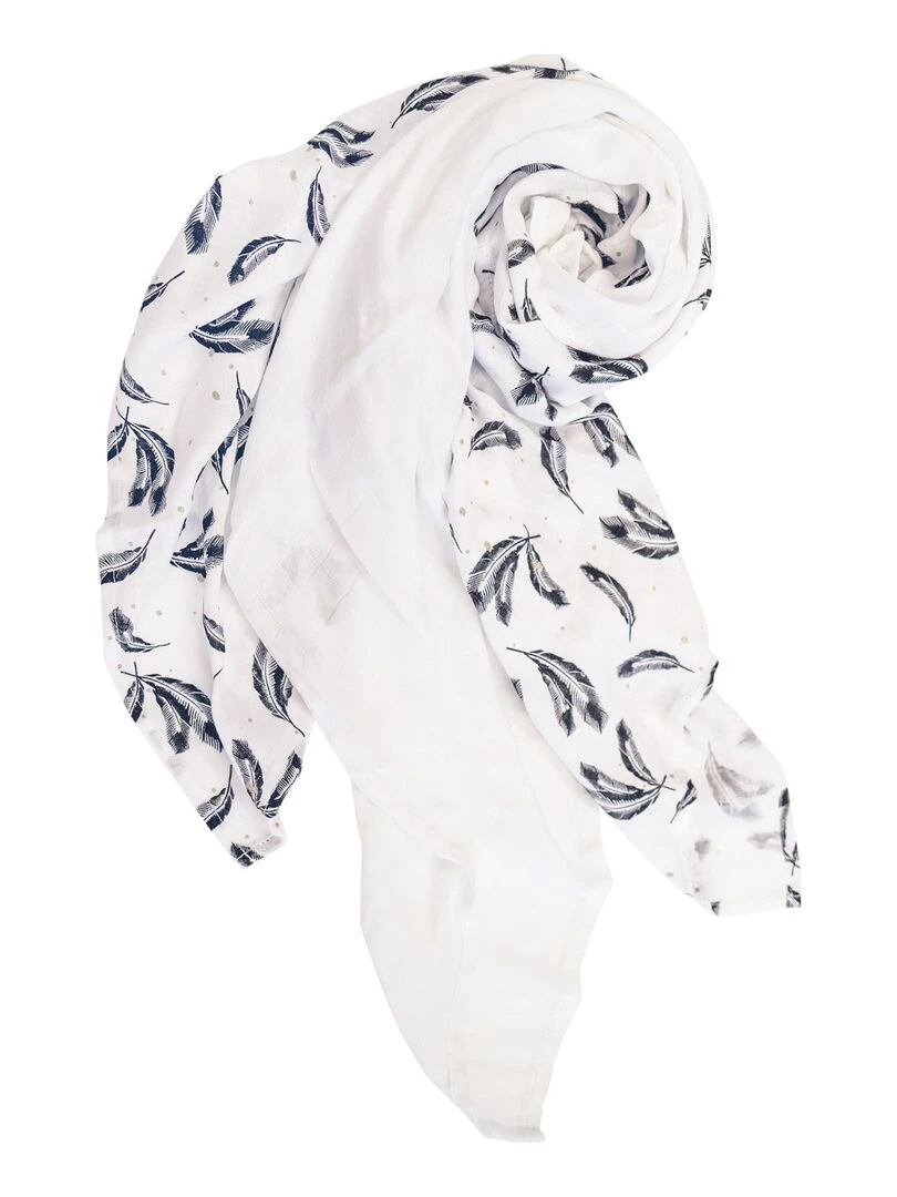 Lot de 3 langes en viscose de bambou Plume (60 x 60 cm) Blanc