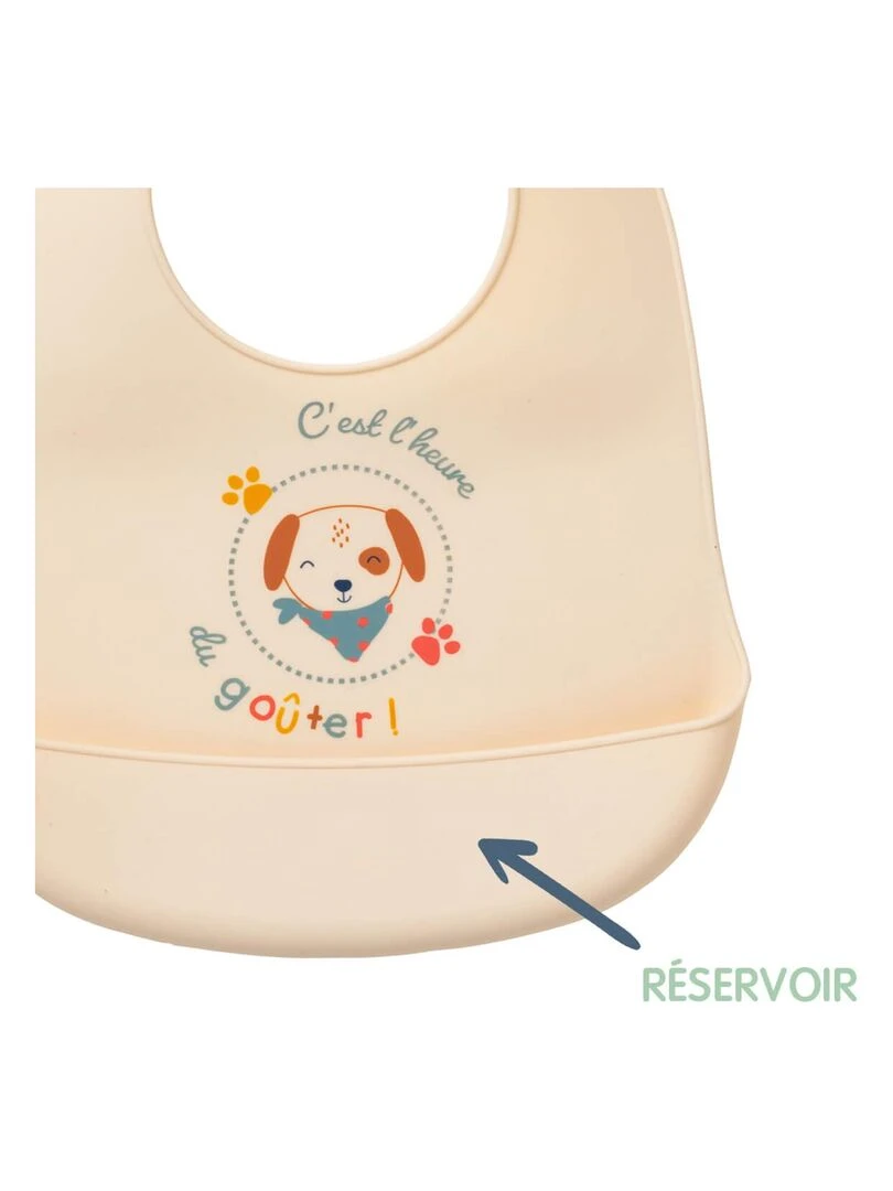 Bavoir à réservoir imperméable 6 mois Toutou Marron noisette