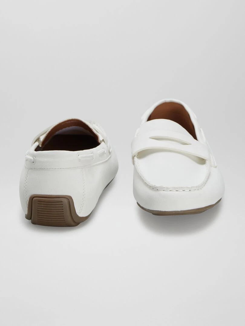 Mocassins en suédine   Blanc