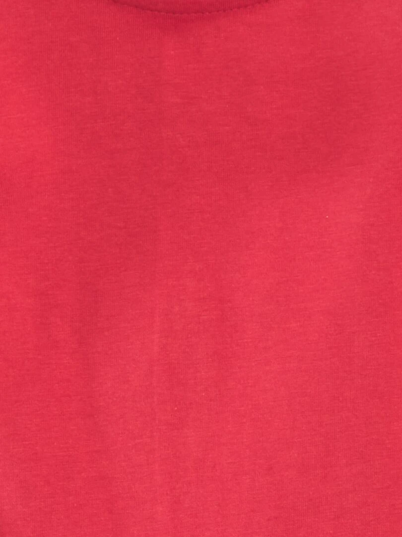T shirt à volants Rouge