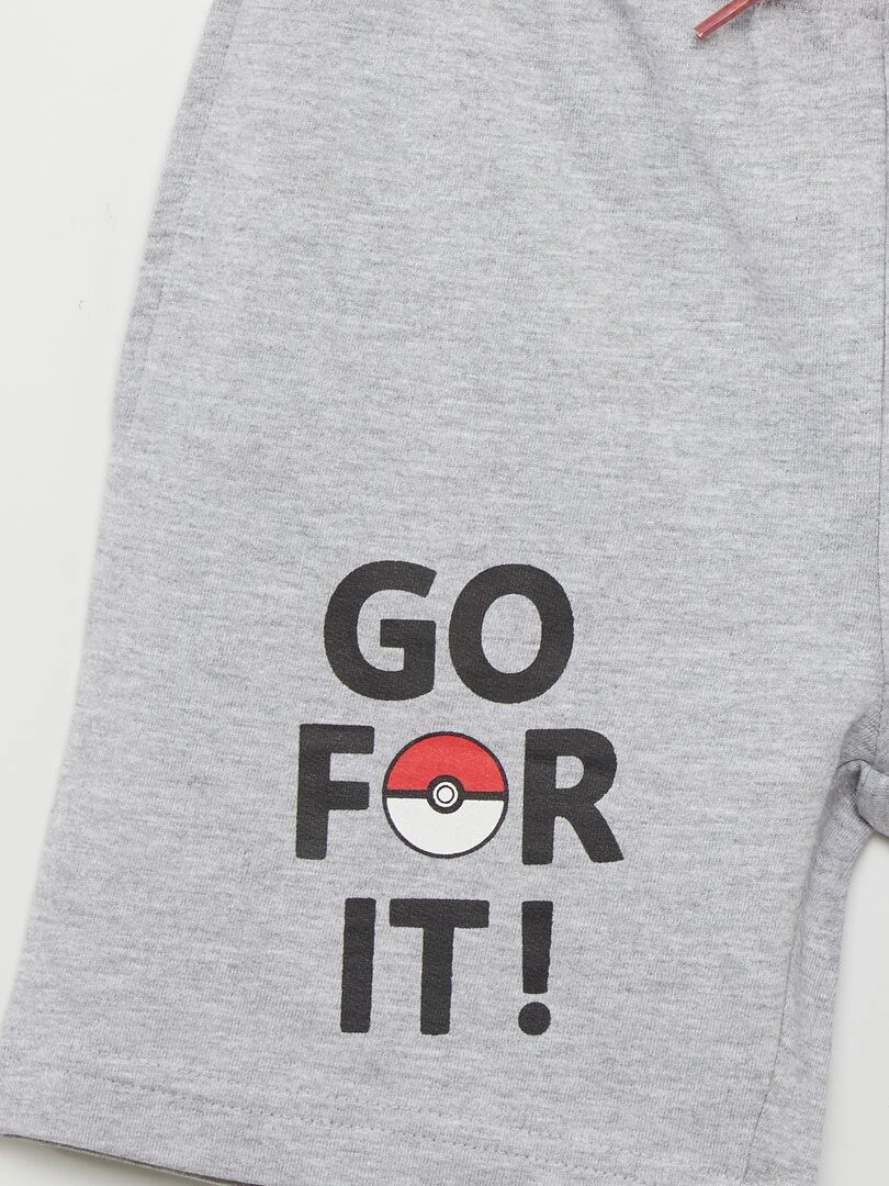 Short chiné 'Pikachu' 'Pokémon'   Gris