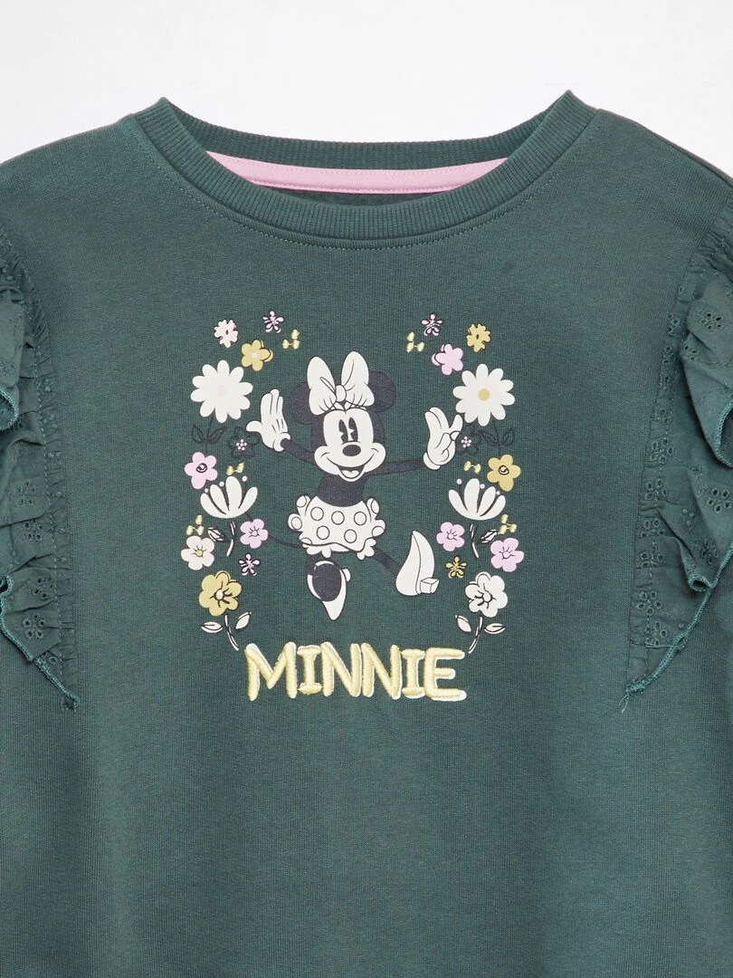 Sweat à volants imprimé 'Minnie' Vert