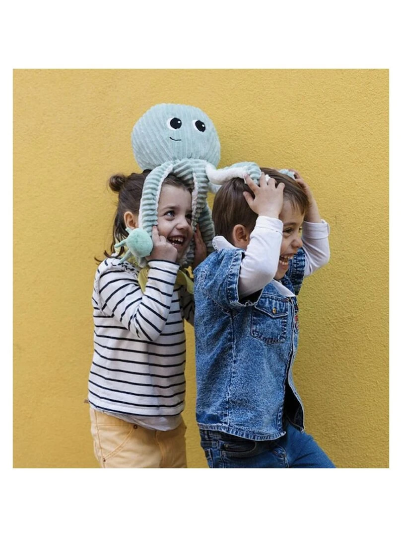 Peluche Ptipotos Pieuvre maman bebe menthe   Multicolore